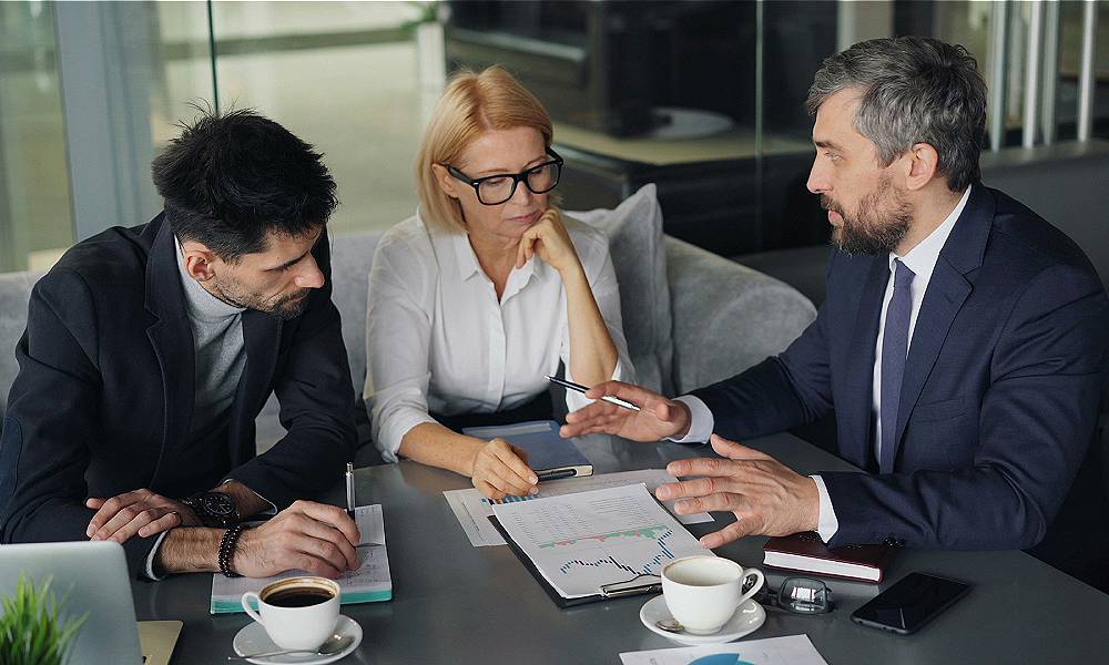 Happy family with financial security